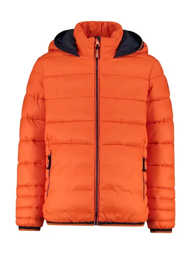 CMP KID Jacket FIX Hood arancio (C704) 164 - Funktionsjacken für aktive Kinder, wasserabweisend und isolierend mit 'Feel Warm Flock' für optimalen Komfort und Bewegungsfreiheit.