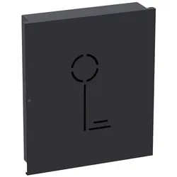 VOSSBACH Schlüsselkasten aus Edelstahl, Schwarz mit 8 Haken von VOSSBACH
