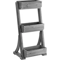 TecTake Vertikalbeet Flora - Platzsparendes Hochbeet aus lackiertem Holz - Garten-Zubehör: Das praktische Vertikalbeet Flora bietet 3 Etagen für Blumen, Kräuter und Gemüse. Langlebige Konstruktion aus lackiertem Tannenholz mit atmungsaktivem Pflanzvlies für ein gesundes Mikroklima.