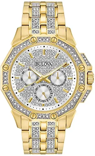Bulova Herren Multi Zifferblatt Armbanduhr Crystal Octava