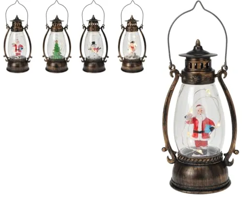 Self Import Agencies LED Laterne Weihnachten H:14 cm verschiedene Motive - Deko Weihnachten, Adventsdeko, Advent Kerze, Schneemann, Tannenbaum, Santa, Lichterkette