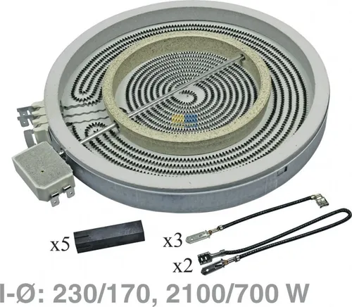 Whirlpool Keram Kochfeld 2100W mit 2 Kreisen von Bauknecht