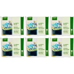 Müllbeutel Allzweckbeutel Reißfeste Müllbeutel mit Zugband 55L Einzeln gefaltet - 6 Packung x 20 Beutel