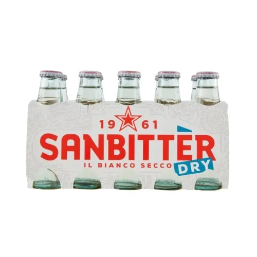 Sanbitter Dry 10x100ml Getränk von San Pellegrino - Erfrischendes Softdrink mit einzigartigem Geschmack, ideal für gesellige Anlässe und als Aperitif.