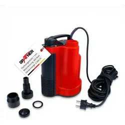 Grafner Flachsaugerpumpe 400W - Wasserpumpen mit automatischem Schwimmschalter, flachsaugend bis 1mm, ideal für Kellerräume und Pools, leistungsstark mit 6500 l/h Fördermenge.