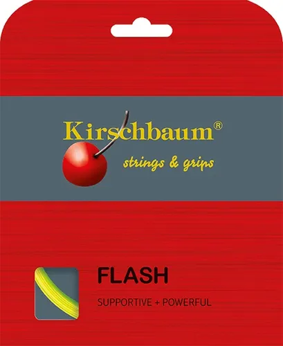 Kirschbaum Tennissaite Flash (Haltbarkeit+Power) gelb 12m Set, Saitendicke: 1.20