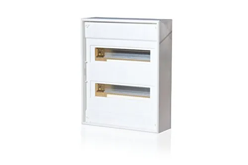 F-tronic 7220051 Aufputz-Kleinverteiler Vision, 24+4 Module, Schraubklemme, APV24+4PEN Weiß