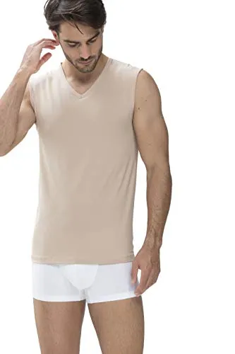 Mey Tagwäsche Dry Cotton Herren Shirt ohne Arm Light Skin XXL - Thermooberteil für Herren mit körpernaher Passform, V-Ausschnitt und atmungsaktiver Klimaanlage für optimalen Tragekomfort.