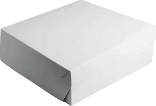 Tortenkarton PAP 30 × 30 × 10 cm weiß Kuchenkarton 50