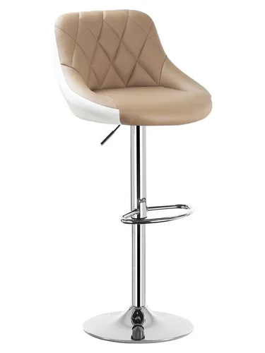 Woltu Höhenverstellbarer Barhocker, drehbar aus Kunstleder - Stylischer Barhocker mit verchromtem Stahlgestell, 360° drehbar und stufenlos höhenverstellbar für optimalen Sitzkomfort. Ideal für moderne Küchen und Bars.