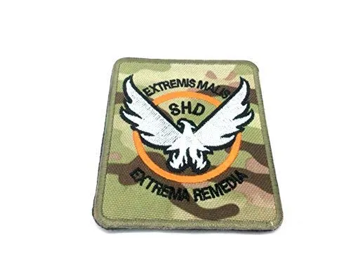 The Division SHD Extremis Malis Extrema Remedia Camo Bestickt Airsoft Klett-Patch (Multicam)