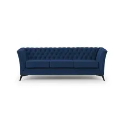 S-STYLE Chesterfield Einzelsofa Wilhelm in blau von S-STYLE