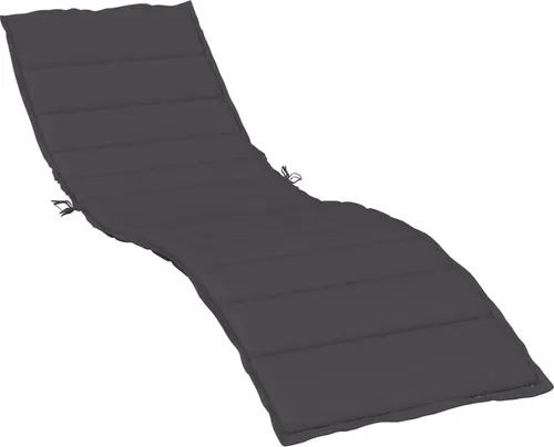 vidaXL Sonnenliegen-Auflage Melange Anthrazit 200x50x4 cm - Bequeme und langlebige Liegenauflage, UV-beständig und rutschfest für Garten und Innenbereich