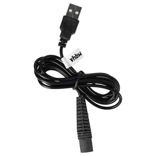 vhbw Ladekabel kompatibel mit Braun Series 3 320s, 310, 320r-4, 320s-4, 320s-5, 320, 330 Rasierer - Netzkabel, 120 cm