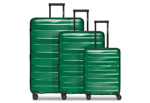 Bergpfeil Koffer-Set 3-teilig – Robustes Polypropylen mit Dehnfalte - Koffer-Set aus hochwertigem Polypropylen, erweiterbar um 5 cm, mit TSA-Schloss und wasserfesten Reißverschlüssen für optimalen Schutz bei Reisen.