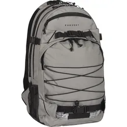 FORVERT Louis Laptop Backpack grey - 15 Zoll - Rucksack mit gepolstertem 15 Zoll Laptopfach, ergonomischen Trageriemen und Boardcatcher für Skateboards - ideal für Schule und Freizeit.