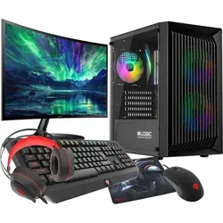 VIST Gaming PC Komplett Set R7 5700G 32GB RX VEGA SSD 1TB WIFI Win 11 LCD 27
