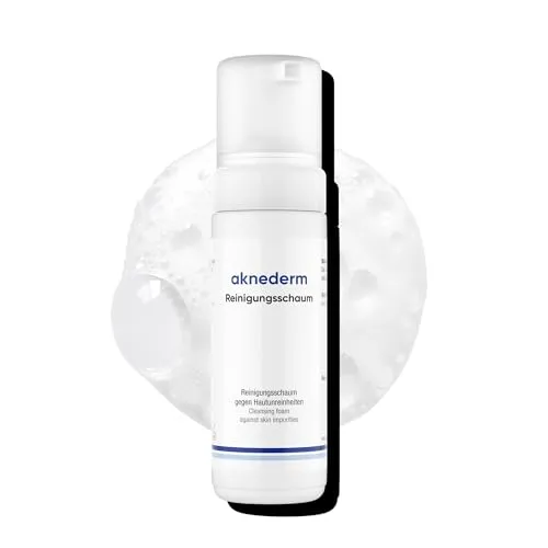 aknederm Reinigungsschaum 150ml - gründliche und milde Reinigung - gegen Hautunreinheiten & Pickel - vegan & parfümfrei für alle Hauttypen