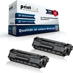 2x Alternative Tonerkartuschen für HP LaserJet 1010 1012 1015 1018 1020 1022 1022N Q2612A HP12A HP 12A Black XXL - Color Edition Serie