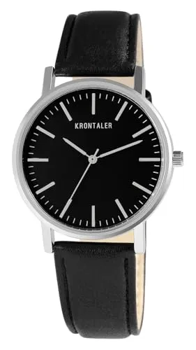 Herren Armbanduhr Business Uhr mit Lederarmband und Quarzwerk
