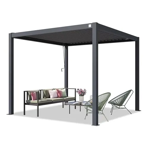 TOOLPORT PRIMEYARD Pergola 3x3 m mit Lamellendach
