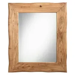 Spiegel aus Akazienholz – 75 x 90 cm mit Baumkante - Stilvoller Spiegel (75 x 90 cm) mit hochwertigem Akazienholzrahmen. Das moderne Design und die individuelle Baumkante setzen natürliche Akzente in jedem Raum.