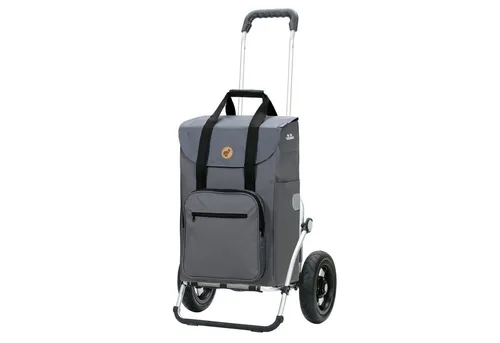 Andersen Einkaufstrolley Royal Shopper Wismar silbergrau, Thermofach 15 Liter, klappbar, belastbar bis 50kg, wasserabweisend