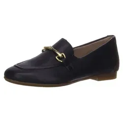 Remonte Damen Slipper D0K13-14 in Blau, Gr. 36 - Bequemer und eleganter Damen-Slipper aus hochwertigem Glattleder. Ideal für den Alltag mit seitlichen Elastikeinsätzen für einfaches An- und Ausziehen und dämpfender Sohle für ein angenehmes Laufgefühl.