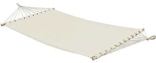AMANKA XXL Stabhängematte 200x120 für 2 Personen - Hängematten & Hängestühle, ideal für Garten und Balkon - 100% nachhaltige Baumwolle, bis 150 kg belastbar, perfekt für entspannte Stunden zu zweit.