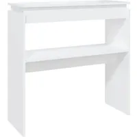 vidaXL Konsolentisch 808314, weiß, 80 x 80 x 30cm - Drohnen-Zubehör: Moderner Konsolentisch in elegantem Weiß mit zusätzlicher Ablage für optimalen Stauraum, ideal für jeden Raum.
