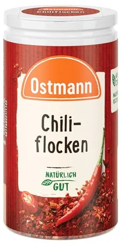Ostmann Gewürze - Chiliflocken | Milde aromatische Schärfe für Fleisch- und Gemüsegerichte, Saucen und Dips | 30 g in der Dose