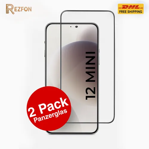 2x Schutzfolie Displayschutz Glas für iPhone 12 Mini - Full Screen Cover 9H