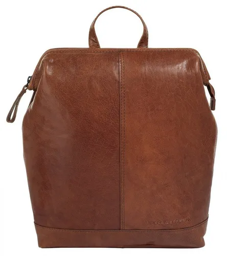 Cityrucksack SPIKES & SPARROW aus echtem Rindsleder - Hochwertiger Rucksack aus 100% Rindleder mit zwei geräumigen Hauptfächern und gepolsterten Außenwänden. Ideal für Uni, Schule oder Arbeit – lässig und stilvoll im Alltag.