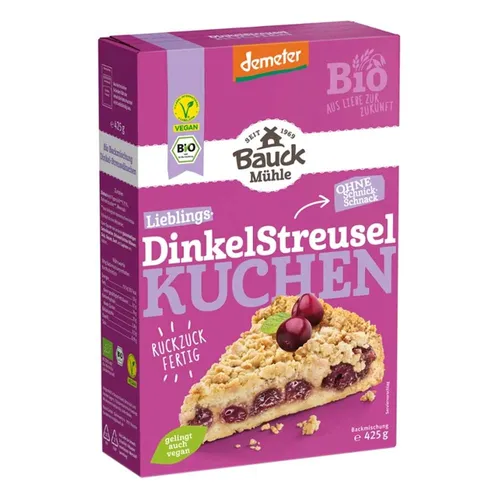 Backmischung - Dinkel Streuselkuchen 425g | BAUCK MÜHLE
