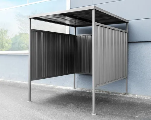 Fahrrad- und Raucherunterstand, ca. 203 x 180 x 210 cm - Anthrazit