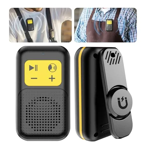 AearKing Tragbarer Bluetooth Lautsprecher, Mini-Bluetooth-Lautsprecher mit Magnetischem Clip, BT 5.4 Speaker Klein mit Mikrofon für Musik/Freisprechen, Wasserdicht und Staubdicht