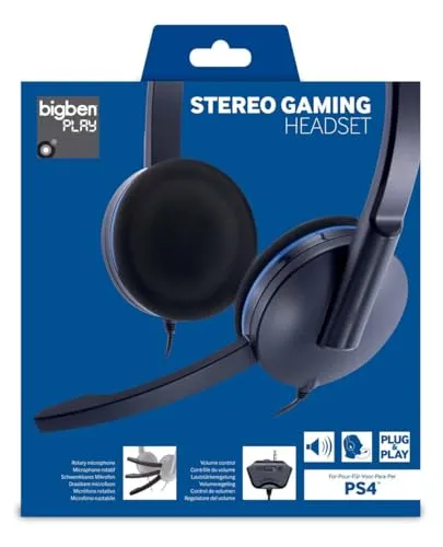BigBen PS4 - Stereo Gaming-Headset, schwarz / blau