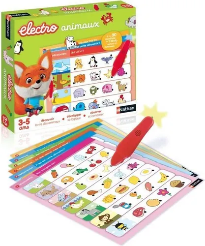 Electro Tiere Animal – Elektronisches Lernspiel für Kinder - Gesellschaftsspiel für Kinder von 3 bis 5 Jahren, fördert Digitalisierung und Alphabetisierung spielerisch mit interaktiven Tieren.