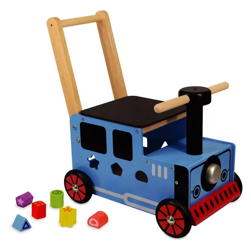 Ich bin Toy Loop Push Wagon und Train junior blau schwarz