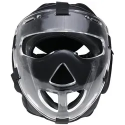 BAY-Sports Kopfschutz Kampfsport Plexiglas Maske Krav Maga Boxen MMA Kopfschutz, WP mit abnehmbarer Plexiglas, Vollkontakt, S - XL M