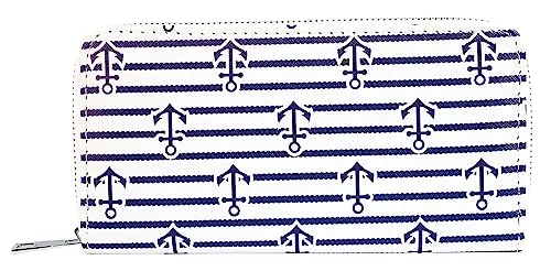 Shaghafi Damen-Geldbörse Kunstleder Reißverschluss Börse Stern Sterne Star 3010011