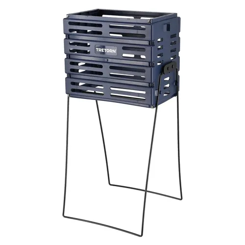Tretorn Ballkorb navy (80 Bälle) - Ballkorb aus robustem Kunststoff mit stabilem Stand, ideal für Sportvereine und Freizeitspieler. Einfach verschließbar und mit Tragebügel für komfortablen Transport.