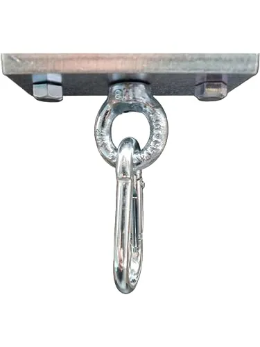 Yourkon | Boxsack & Deckenhalterung | 8mm massiver Stahl | verzinkt | für Boxsäcke & mehr | Ideal als Aufhängung für Hängesessel, Yogatuch, Sonnensegel Befestigung usw. |140kg