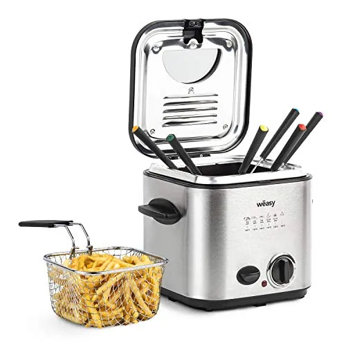 Wëasy TB600 Elektrische Fritteuse und Fondue 2 in 1