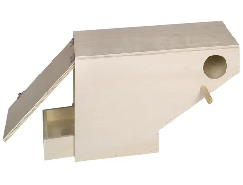 Nobby Nistkasten mit Einflugloch - Vogelhaus aus Holz, 40 cm x 25 cm x 20 cm, mit herausnehmbarer Nistmulde für einfache Reinigung und Pflege.