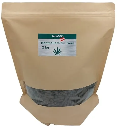 farmBOX Pferdehanf Hanfpellets für Tiere (2kg)