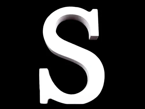 maDDma Deko-Buchstaben 3D Holzbuchstabe 8 cm, weiß, Einzelbuchstabe 