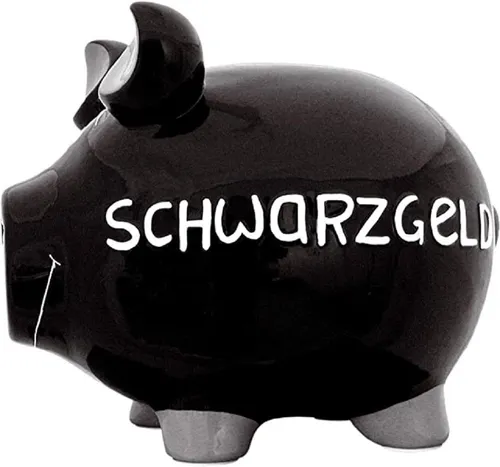 KCG Spardose Schwein groß schwarz 100005/10028990 - Spardose in Form eines großen Schweins, ideal zur Geldanlage und als dekoratives Element für Ihr Zuhause.