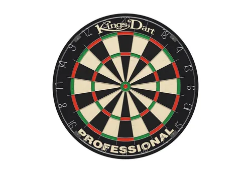 Kings Dart Dartscheibe Professional - Zielscheibe aus hochwertigem Sisal, ideal für Turniere, mit präziser Verarbeitung und langlebiger Farbgebung für ein stets neuwertiges Erscheinungsbild.