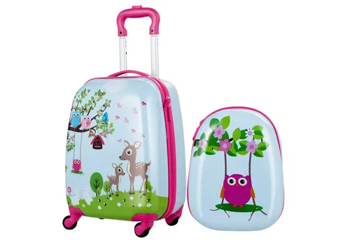 COSTWAY Kinderkoffer 2tlg Kinderkoffer, mit Rucksack